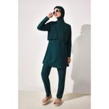 DeFacto Regular Fit 4'lü Kahverengi Burkini Mayo G8897AX26SM