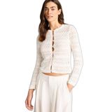 DeFacto Regular Fit Ajurlu Hırka Ekru, L, H1272AX26SM, Ekru-ER105, Kadın