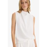 Defacto Regular Fit Balıkçı Yaka Krep Kolsuz Bluz F9149ax25wnwt84 Beyaz