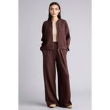 DeFacto Regular Fit Basic Düz Pantolon Kahve, L, G8515AX26SP, Kahve-BN340, Kadın
