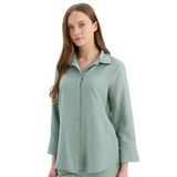 DeFacto Regular Fit Basic Düz Uzun Kollu Gömlek Yeşil, 3XL, C3819AX25SP, Yeşil-GN1110, Erkek