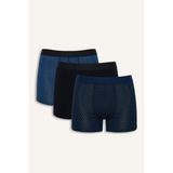 DeFacto Regular Fit Baskılı 3'lü Boxer G9372AX26SP - Lacivert-NV135 - XL