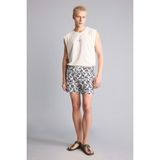DeFacto Regular Fit Baskılı File Astarlı Deniz Şortu I1790AX26HS - Beyaz-WT34 - 2XL