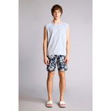 DeFacto Regular Fit Baskılı File Astarlı Kısa Boy Mavi Deniz Şortu G6945AX26HS - Lacivert-NV256