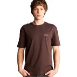 DeFacto Regular Fit Baskılı Kısa Kollu Tişört, L, G3210AX26SP, Kahve-BN192, Erkek