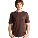 DeFacto Regular Fit Baskılı Kısa Kollu Tişört, XS, G3210AX26SP, Kahve-BN192, Erkek