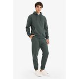 DeFacto Regular Fit Beli Bağcıklı Cepli Paçası Lastikli Şardonlu Basic Düz Jogger Eşofman Altı, XL, E6326AX25AU, Yeşil-GN1155, Erkek