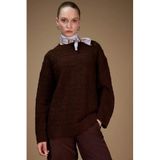 DeFacto Regular Fit Bisiklet Yaka Ajurlu Triko Tunik G0710AX25WN, M
