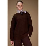 DeFacto Regular Fit Bisiklet Yaka Ajurlu Triko Tunik G0710AX25WN, S