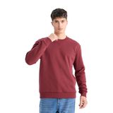 DeFacto Regular Fit Bisiklet Yaka Basic Düz Kalın Sweatshirt, L, T3777AZ25AU, Bordo-BR194, erkek