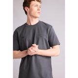 DeFacto Regular Fit Bisiklet Yaka Baskılı Kısa Kollu Tişört, XS, F8591AX26SM, Antrasit, Erkek