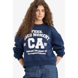 DeFacto Regular Fit Bisiklet Yaka Baskılı Sweatshirt, 2XL, E8746AX25WN, Lacivert-NV241, kadın