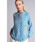 DeFacto Regular Fit Bisiklet Yaka Baskılı Uzun Kollu Bluz N1809AZ26SP - Açık Mavi - XL