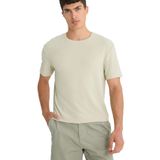 DeFacto Regular Fit Bisiklet Yaka Dokulu Kısa Kollu Tişört, M, F8480AX25AU, Bej-BG796, Erkek