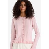 Defacto Regular Fit Bisiklet Yaka Hırka F7163ax25hspn189 Pembe