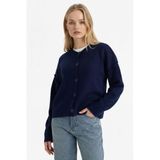 DeFacto Regular Fit Bisiklet Yaka Hırka, L, G5018AX26SP, Lacivert-NV131, Kadın