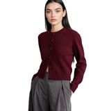 DeFacto Regular Fit Bisiklet Yaka Hırka, XL, E3654AX26SP, Bordo-BR470, Kadın
