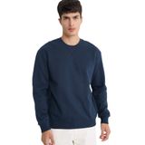 DeFacto Regular Fit Bisiklet Yaka Kalın Basic Düz Sweatshirt, S, T3777AZ24AU, Lacivert-NV71, erkek