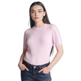DeFacto Regular Fit Bisiklet Yaka Kazak, M, D3306AX26SP, Pembe-PN350, Kadın