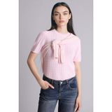 DeFacto Regular Fit Bisiklet Yaka Kazak, S, D3306AX26SP, Pembe-PN350, Kadın