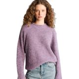 DeFacto Regular Fit Bisiklet Yaka Kazak, S, G8680AX26SP, Mor-PR330, Kadın