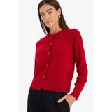 Defacto Regular Fit Bisiklet Yaka Keçe Hırka G8056ax26sprd51 Kırmızı-rd51