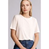 DeFacto Regular Fit Bisiklet Yaka Kısa Kollu Tişört, 2XL, H1457AX26SP, Ekru-ER105, Kadın