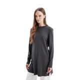 DeFacto Regular Fit Bisiklet Yaka Kzak Tunik Antrasit 3XL