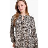 Defacto Regular Fit Bisiklet Yaka Leopar Desenli Uzun Kollu Bluz N1809az26sper103 Ekru-er103