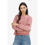 DeFacto Regular Fit Bisiklet Yaka Şönil Kazak, M, C6227AX25CW, Pembe-PN450, Kadın