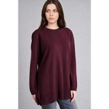 DeFacto Regular Fit Bisiklet Yaka Triko Bordo Tunik H3431AZ26AU - Bordo-BR232 - 3XL