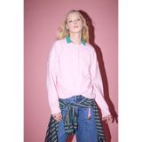 DeFacto Regular Fit Bisiklet Yaka Triko Kazak, M, G9736AX26SP, Pembe-PN473, Kadın