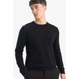 Defacto Regular Fit Bisiklet Yaka Triko Kazak, S, A5268AX25AU, Siyah, Erkek