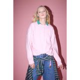 DeFacto Regular Fit Bisiklet Yaka Triko Kazak, S, G9736AX26SP, Pembe-PN473, Kadın