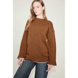 Defacto Regular Fit Bisiklet Yaka Triko Kazak Tunik G6342ax25wnbn467 Kahve-bn467