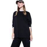 DeFacto Regular Fit Bisiklet Yaka Uzun Kollu Tunik, 3XL, F5117AX25AU, Siyah-BK81, Kadın