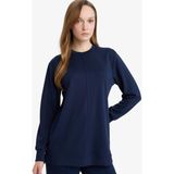 DeFacto Regular Fit Bisiklet Yaka Uzun Kollu Tunik F5117AX26SP - Lacivert-NV31 - XL