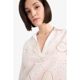 DeFacto Regular Fit Brode Plaj Gömleği-Fall in Love, L, E0598AX25SM, Beyaz-WT16, Kadın