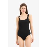 DeFacto Regular Fit Bürümcük Mayo Fall In Love, XS, T8005AZ25SMBK81-218052, Siyah, Kadın