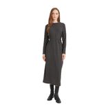 DeFacto Regular Fit Bürümcük Midi Elbise, M, D5024AX24AU, Gri-GR164, Kadın