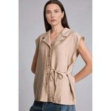 DeFacto Regular Fit Ceket Yaka Kolsuz Bej Gömlek H8467AX26SM - Bej-BG245
