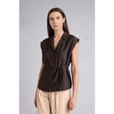 DeFacto Regular Fit Ceket Yaka Kolsuz Kahverengi Bluz H8467AX26SM - Kahve-BN338 - XL