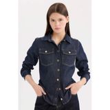 Defacto Regular Fit Cepli Düğmeli Jean Gömlek E4064ax24wnnm34 Mavi