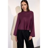 DeFacto Regular Fit Degaje Yaka Saten Uzun Kollu Bluz H0064AX26SP