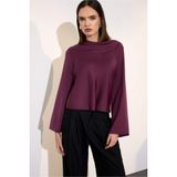 DeFacto Regular Fit Degaje Yaka Saten Uzun Kollu Bluz H0064AX26SP