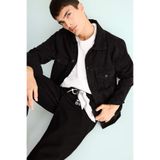 DeFacto Regular Fit Denim Ceket Siyah, M, F4738AX25AU, Siyah-NM40, Erkek