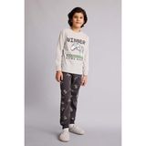 DeFacto Regular Fit Desenli 2'li Pijama Takımı Erkek Çocuk G9974A826SP - Gri-GR400 - 5 - 6 Yaş