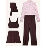 DeFacto Regular Fit Desenli 5'li Burkini Mayo G9479AX26HS - Kahve-BN340