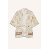 DeFacto Regular Fıt Desenli Kuşaklı Kimono D0453AX26SP
