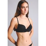 DeFacto Regular Fıt Desenli Siyah Bikini Üstü